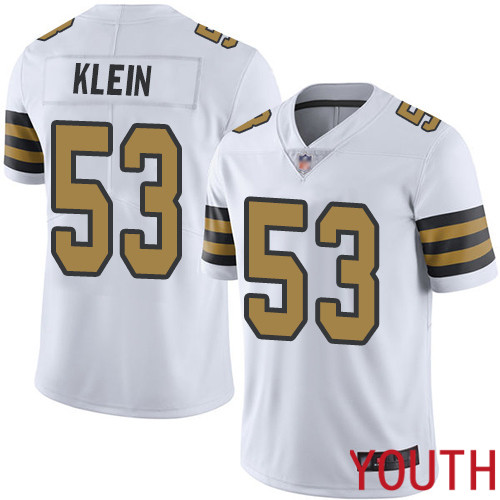 New Orleans Saints Limited White Youth A J  Klein Jersey NFL Football #53 Rush Vapor Untouchable Jersey